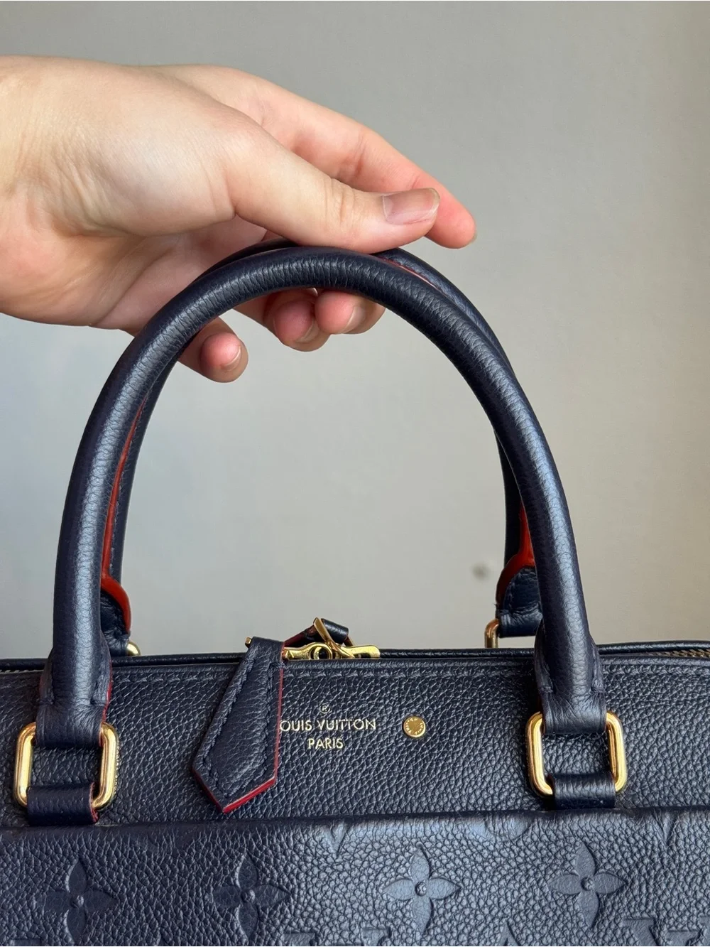 Louis Vuitton Speedy 25 Empreinte Navy Bleu  Crossbody Satchel